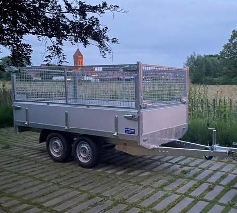 aanhangwagen 150x300, ongeremd, met loofnetten