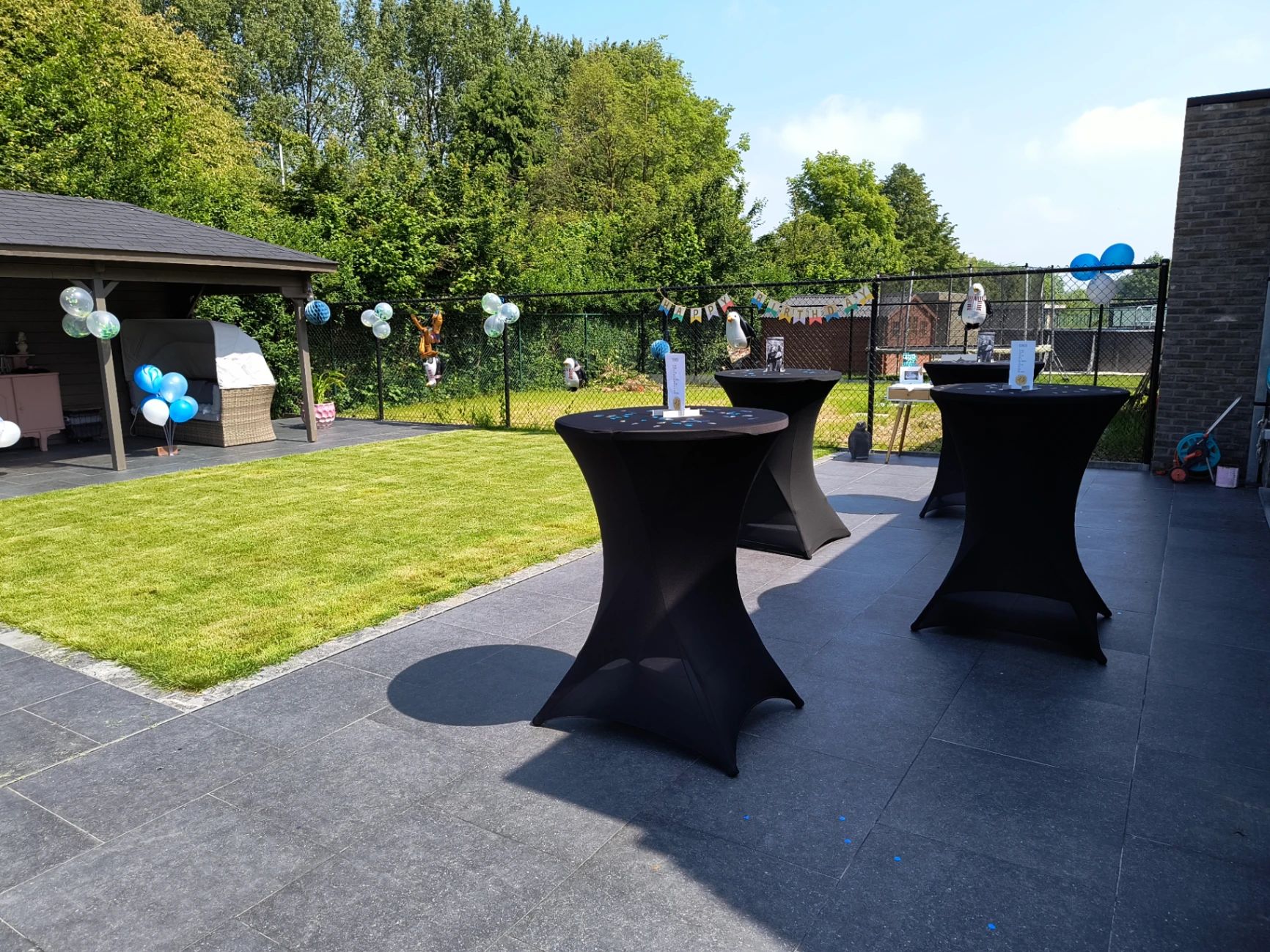 Party tafels met hoes