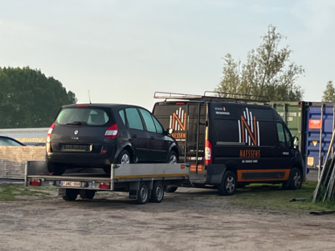 Aanhangwagen plateau 4 m met oprijplaten