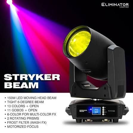 Eliminator Stryker Beam LED moving head (ook DMX stuurbaar)