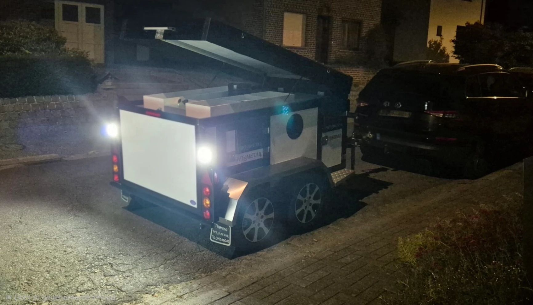 Bagagewagen dubbelas met koeling/verwarming + fietsendrager
