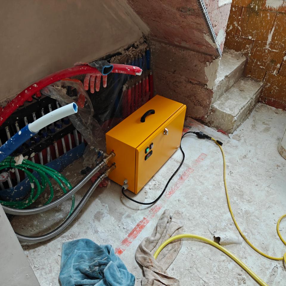 Mobiele ketel vloerverwarming