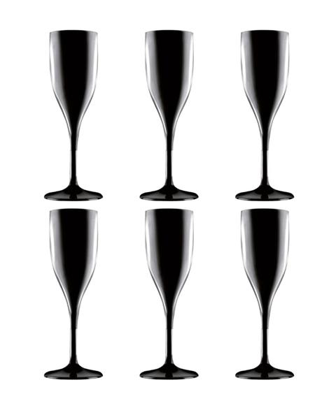 Champagneglazen zwart
