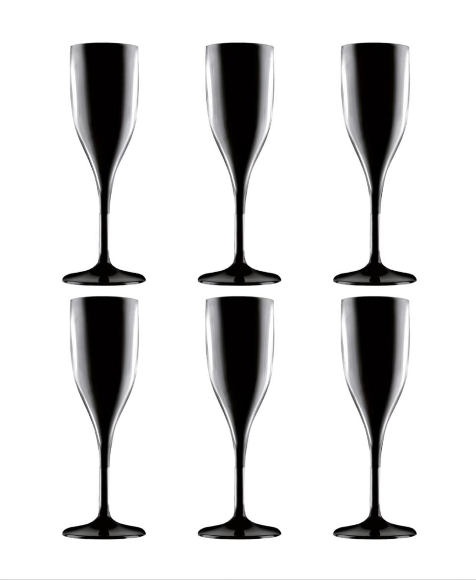 Champagneglazen zwart