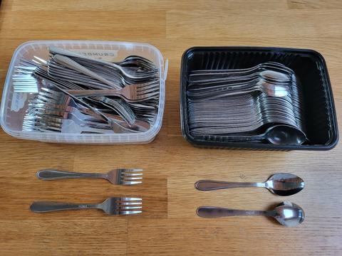 Koffielepels en dessertvorken (elk 120 stuks)