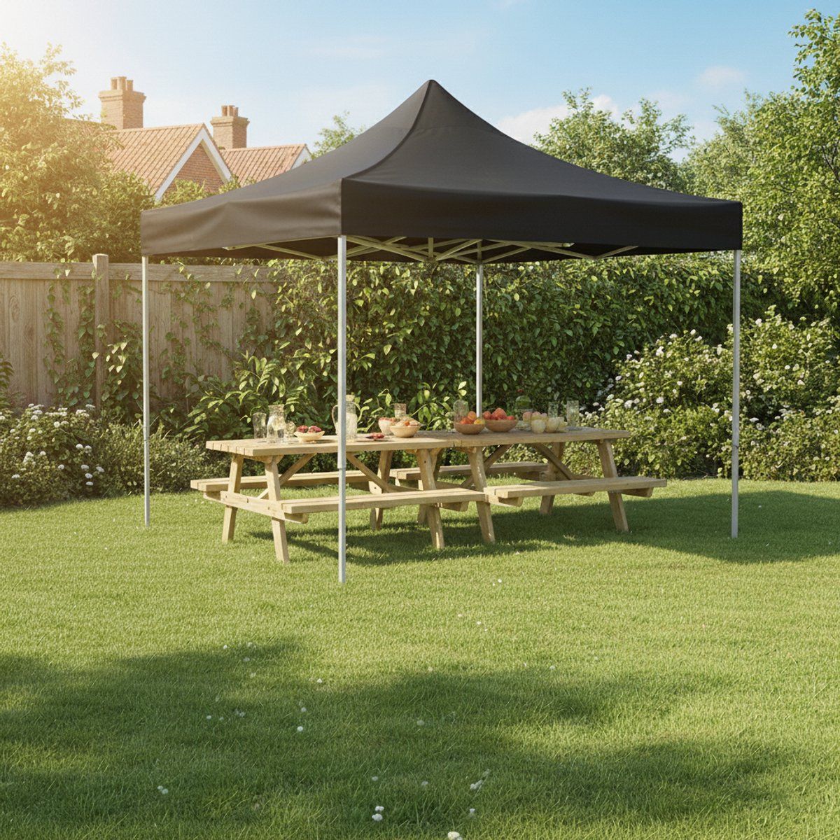 Partytent - 3 x 3 m - Easy Up Opvouwbaar - Waterdicht